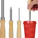 2 x Straw Puncher for Plastic Lids Lemonade Straw Hole Punch Lemonade Cups Hole Puncher for Plastic Lids, Lemonade Stand Supplies Hole Punch for Straw (3 Pack)