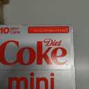 Diet Coke Fridge Pack Diet Soda, 7.5 fl oz Cans, 10 Pack - Mini Soda Soft Drinks, BB Date: 10/27/25