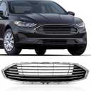 PartsFlow Front Bumper Upper Grille With Chrome For 2019 2020 Ford Fusion KS7Z8200AC
