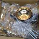 Sabary 6 Pcs Wedding Flower Stand Metal Flower Centerpieces Stand for Table Vase Arrangement Rack for Wedding Reception Dinner Table Party Decor (20 Inch, Gold)