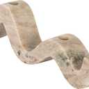Bloomingville Marble Wave Double Taper Candle Holder, Beige