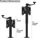 Swivel Bolt-on Trailer Jack, Trailer Jack Stand, 10" Vertical Movement, Mounting Hardware Included, 1000 lbs