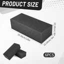 Frienda 6 Pack Fuel Cell Safety Foam Block 14 x 4 x 6 Inches Safety Racing Foam Insert Block Easy Installation for Prevent Fuel Sloshing of Gas, E85 and Methane Fuels(Black)