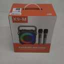 Karaoke Machine, Portable Bluetooth Speaker with 2 Wireless Microphones for Adults & Kids with Lights, Karaoke Microphone with PA System Supports USB/TF/FM/AUX for Home Party Home System Packages (Black)