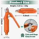 2-in-1 Cat Nail Clippers & Dog Nail Clippers Trimmers for Large Medium Small Dogs Cats Claw Trimmer Quick Sensor and Safety Guard USB Rechargeable with 2 LED Lights Dogs Nail Trimmer (XL, Orange 6th Generation)