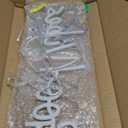 Good Vibes Table Number Neon Sign Desk Lamp Night Light Wedding Letter LED Neon Sign Wedding Table Decorations Neon Light Bedroom Home Room Decor Christmas Party Warm White USB 40×10.7 CM