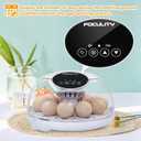 Egg Incubators for Hatching Eggs with Smart Automatic Turning Small Poultry Duck Quail 12 Eggs Chicken Incubator Temperature Days Control Humidity Display Candler Hatcher Machine, Fahrenheit