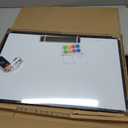 Double-Sided White Board Black Aluminium Frame, 36" x 24" Dry Erase Board Magnetic Whiteboard for Wall, Hanging Mounted Whiteboard Home, School, Office, Kitchen