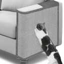 Cat Scratch Couch Protector,23.6" L*19.7" W Scratching Furniture Protector Pad,Cat Scratch Sofa Arm Sheild with Grey Natural Sisal for Protecting Couch Sofa Chair Furniture (Grey/Left Hand)