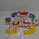 6 Pcs Clown Costume Set Women Circus Dress Rainbow Clown Wig Headband Nose Shorts Gloves for Halloween cosplay Medium