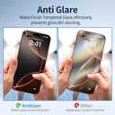 Ambison [2 Pack Matte Glass Screen Protector Compatible for iPhone 16 Pro, Dynamic Island Compatible/Anti-Glare [No Bubbles] Install Frame/Smooth as Silk, iPhone 16 Pro 6.3inch 2024