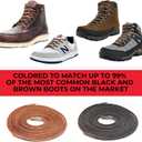 IRONLACE Unbreakable Round Bootlaces - Indestructible, Waterproof & Fire Resistant Laces, 1500-Pound Breaking Strength/Pair