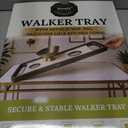 Walker Tray for Folding Walker with Cup Holders, Non-Slip Mat & Bag - Adjustable Universal Plastic Food Table for Seniors - Detachable Guardian Accessories - Removable Walker Trays for rolling walker
