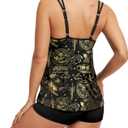 HUNTFAMI Tankinis Swim Suits for Women Two Piece 2025 Womens Bathing Suits Holiday Beachwear Women with Boyshorts (Medium, Dragon)