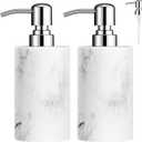 Luxspire Soap Dispenser, Hand Soap Dispenser with Replacement Pump Head, Refillable Lotion Holder, Pump Bottle for Bathroom, Kitchen, 10.8oz/320ml, Gravel White, 2 Pack