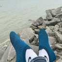 Adult Lightweight Slip-on Grip Indoor House Slippers Non-slip Barefoot House Home Shoes for Women Men (6-6.5 Women/4.5-5 Men, 2005bluecyan)