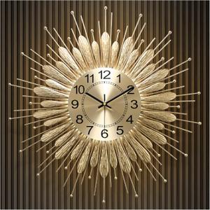 27" Gold Mid Century Modern Wall ClockBattery Operated Decorative Decorative Metal Wall Clock for Living Room/Bedroom/Office/Bathroom Wall Art&Clocks