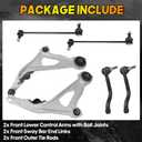 6Pcs Front Control Arm Kit for Nissan Pathfinder 2013-2019, for Infiniti QX60 2014-2019, for Infiniti JX35 2013, 2 Lower Control Arms/ 2 Sway Bar End Links/ 2 Outer Tie Rod Ends