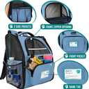PetAmi Dog Backpack Carrier for Small Large Cat, Pet, Puppy, Ventilated Pet Hiking Backpack Travel Bag, Airline Approved Cat Backpack Carrier, Camping Biking Dog Bag Up to 18lbs Pet, Light Blue
