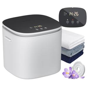 DOACE Towel Warmer Bucket, Medium Size Towel Warmers with Auto Keep Warm, Heat Time 20/40/60 Min Adjustable and Delay Time Up to 24 Hours, Hot Towel Warmer for Bathroom, Ideal Gift for Valentine's Day