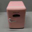 CUTIEWORLD Skincare Fridge  4L Makeup Fridge for Refrigerating Makeup, Skincare and Food, Mini Fridge for Bedroom, Office and Car, Cooler and Warmer, Beverage Cooler, Leather Pink