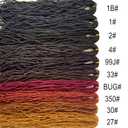 Fuax Locs Crochet Hair Super Lightweight Micro Locs 4 Pack Sister Locks Crochet Hair Synthetic braids Hair Extensions (#2, 18 inches)