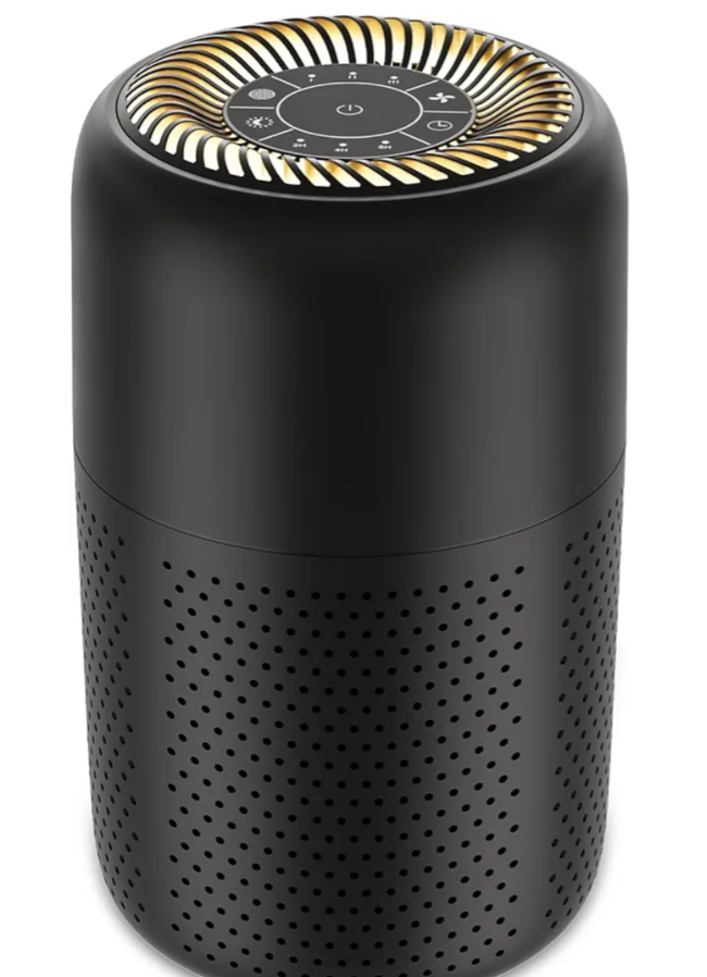 Small Air Purifiers for Bedroom Home Dorm Up to 600 sqft,20 dB Quiet Desktop Air Purifier With Night Light,H13 HEPA Filter,For Smoke Pets Dander Hair Filter,For Apartment Kitchen