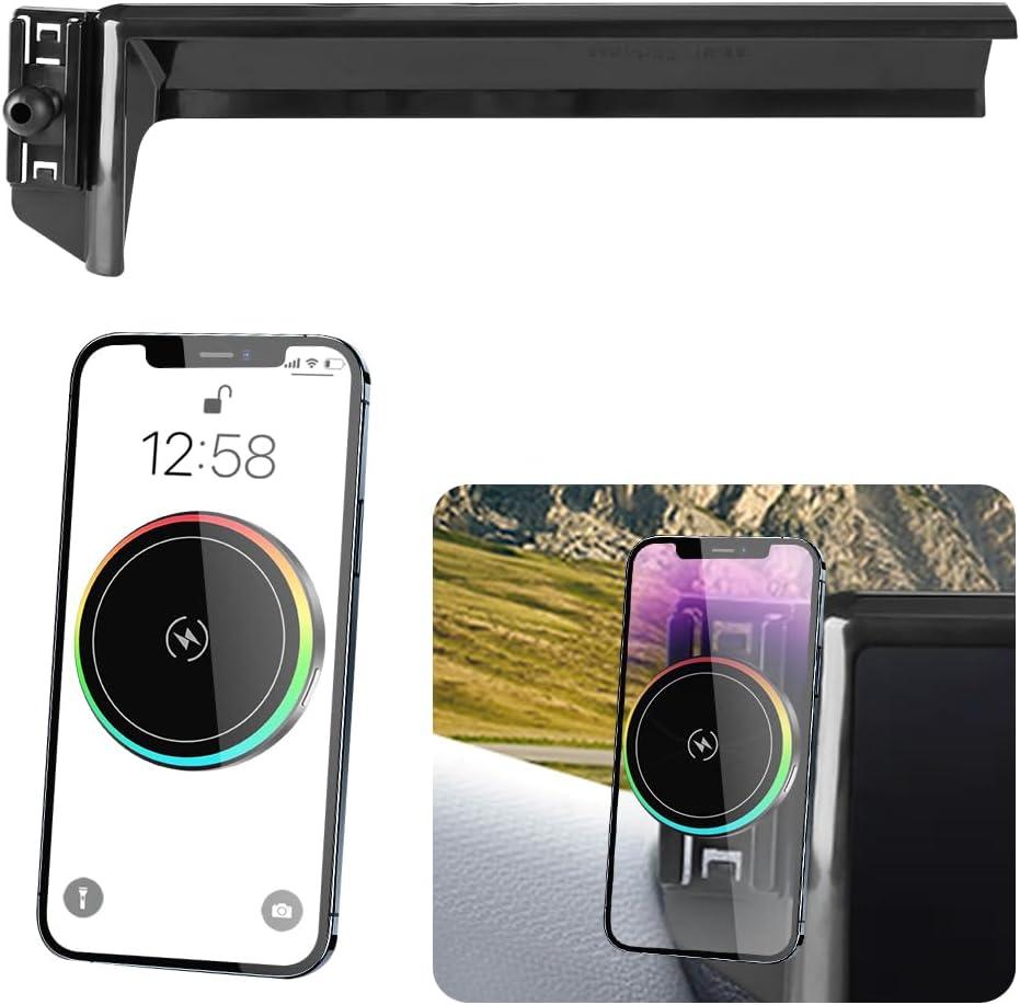 Car Magnetic Phone Mount for Toyota Highlander 20202026 Limited Platinum [only for 12.3 inch Touch Screen ] Auto Accessories Best Cellphone Holder Fast 15W Wireless Charger Cell Phones Charging Stand