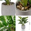 Der Rose 16'' Fake Plants Artificial Potted Greenery Faux Plants for Office Desk Home Bathroom Decor