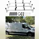 WRLWYSturdy 54" Roof Ladder Rack for Your Ford Transit 150, 250, 350 (2015-2025) Cargo Van - Enhance Storage & Efficiency!