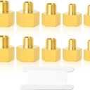 GASHER 10PCS Brass Reducer Pipe Fitting, Reducer Adapter Kit, 1/4 x 1/8, 3/8 x 1/8, 3/8 x 1/4, 1/2 x 1/4, 1/2 x 3/8