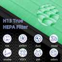 Vital 200S HEPA Toxin Absorber Replacement Filter for LEVOIT Vital 200S/200S-P Air Purifier,3-in-1 H13 True HEPA High-Efficiency Activated Carbon Filter,Vital 200S-RF-TX (LRF-V201-GUS),2 Pack,Green