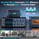 1200 Watt Pure Sine Wave Inverter, Power Inverter for Car, Camping, Solar, RV, Truck, Home, 12V DC to 120V AC Inverters with 3 AC Outlet, 30W USB-C, 5V 3.1A USB, Remote Control, Surge 2400W