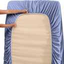 Hearth & Harbor Extra Deep Pocket Queen Sheets Sets - Fits Mattress 18-24 Inches Deep - Extra Deep Pocket Sheets - 6 Piece Queen Size - Steel Blue