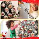 Giegxin 24 Pcs Christmas Ball Ornaments for Tree Fabric Balls Xmas Ornament Santa Claus Snowman Gnomes Printing Decorative Pendant Gifts for Holiday Christmas Winter Decorations Home