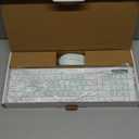 Wireless Keyboard and Mouse Combo, Full-Sized Wireless Keyboard and Adjustable DPI Mouse, 2.4GHz USB Receiver, Keyboard and Mouse for PC, Windows, Desktop, Laptop (Mint Green and White)