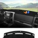 Autorder Dashboard Cover Mat for 2009 2010-2018 Dodge Ram 1500 2500 3500 Accessories Dash Cover Flannel Dash Mat Sunshade Glare UV Rays Protector (Without Hud)