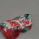 FULA-bao Newborn Baby Girl Christmas Silk Pajamas Feather Trim Long Sleeve Button Up Candy Cane Santa Bow Satin Pjs (0-3 Months)