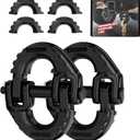 2 Pack 1/2" Safety Chain Connector Link, G80 Tow Hitch Hammerlock Coupling Link, Tow Chain Connector with 12000 lbs Loading (Black)