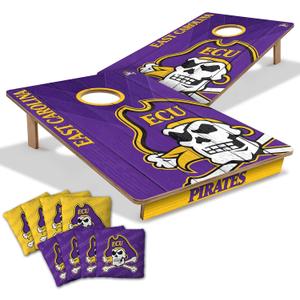 YouTheFan NCAA 2 x 3 Wood Cornhole Game with Logo Bags (East Carolina Pirates)