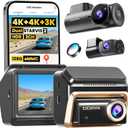 DDPAI 4K 3-Channel Dash Cam,Dashcam for Cars with 128G eMMC+CPL,Front & Rear & Inside(2160P+2160P+1080P),Dual STARVIS 2 Sensors IMX678 + IMX678,AI ISP Night Vision,ADAS, WiFi 6, 4G LTE,Z90 Master 3CH