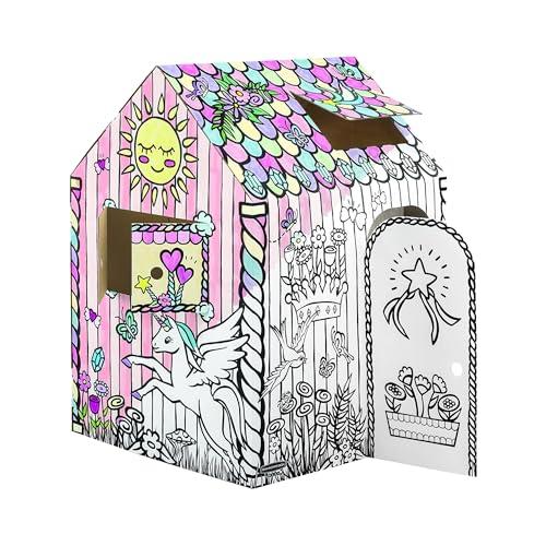 BB at Play XLarge Color in Unicorn Playhouse Craft Activity for Kids