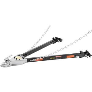VEVOR Tow Bar, 5500 lbs Towing Capacity with Chains, Powder-Coating Alloy Steel Bumper-Mounted Universal Towing Bar, Coupler Fits 2-Inch Ball Hitch, 39.4-Inch Opening Width, for RV Car Trailer Truck