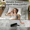 Queen Air Mattress with Headboard, Built-in USB Rechargeable Pump for Quick Inflation, 18" Raised Portable Blow up Mattress with Plush Dutch Velvet for Home, Guests, Camping, Black Grey
