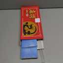 Miniature Chinese Mahjong Game Set 144 Standard Mini-Tiles Board Game Portable Travel with Traveler Size Carrying Case Dices Clear Holder for Outdoor Gift Enthusiast Family (Blue)