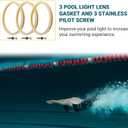 AR-PRO 8 3/8" Pool Light Lens Gasket - Exact Replacements for Pentair Part Numbers 79101600Z and 79104800 - Works with Pentair IntelliBrite, AmerLite, and SAM Amerlite LightsSet of 3