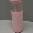 Glass Water Bottle with Silicone Sleeve and Straw Lid 20oz for Girls Women, Glass Drinking Bottles for Travel Home Gym Sports (Rose Cloud)