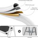 KINGRACK Step Ladder, 4 Step Folding Ladder with Handrails
