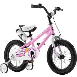 RoyalBaby Kids Bike EZ Freestyle Training Free Balance to Pedal Easy Learning Bicycle, 12-18 Inch for Toddlers to Big Kids (Pink)