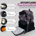 Soccer & Basketball Sports Bag with Ball Pump - Basketball Backpack with Separate Ball & Shoes Holder Compartment, Soccer Basketball Football & Volleyball Bag with Large Capacity (Pink)